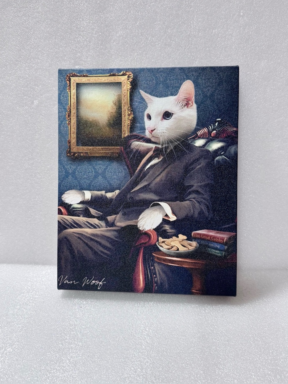 Canvas  art, titled "The Relaxed Gent" by Van Woof